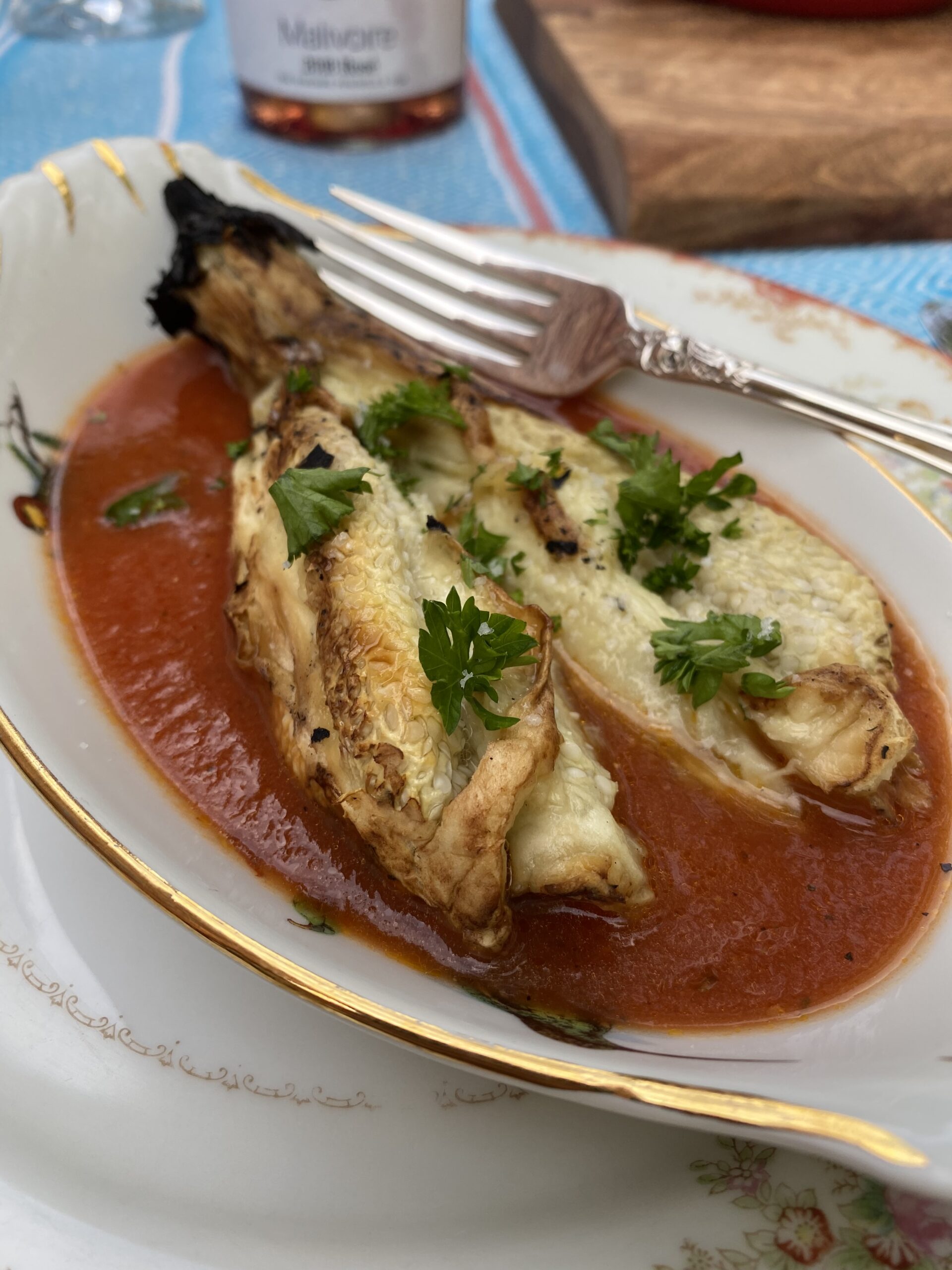 Charred Eggplant with Spicy Sauce
